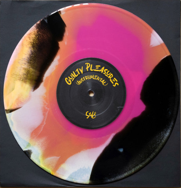 pdqb & DMX Krew – Guilty Pleasures (10", Pink & Orange & White & Black Smashed, Synaptic Cliffs, 2025) image 04