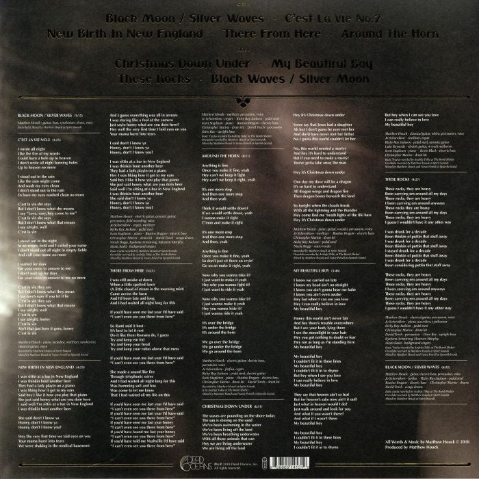 Phosphorescent – C’est La Vie (LP, Clear, Dead Oceans, 2018) Back Cover