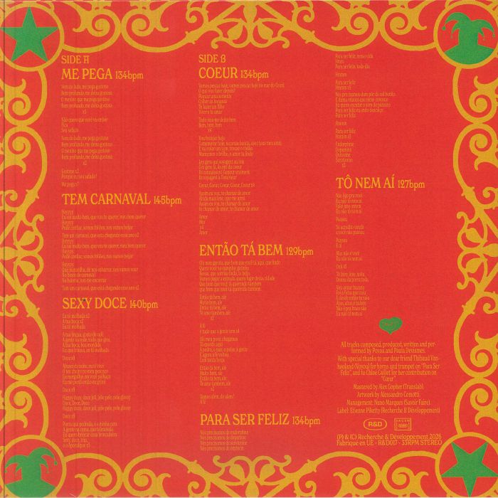 Ppj – Joker (LP, Recherche & Developpement, 2026) Back Cover