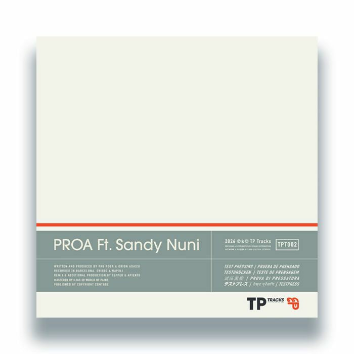 Proa feat Sandy Nuni – Incondicional (12", Test Pressing Tracks, 2026) Back Cover