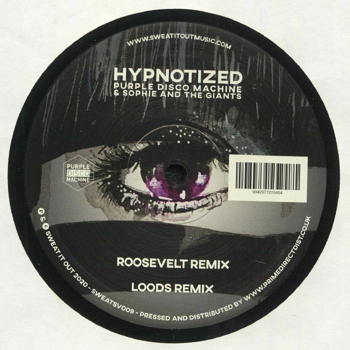 Purple Disco Machine & Sophie And The Giants – Hypnotized (12", Sweat It Out!, 2020) Back Cover