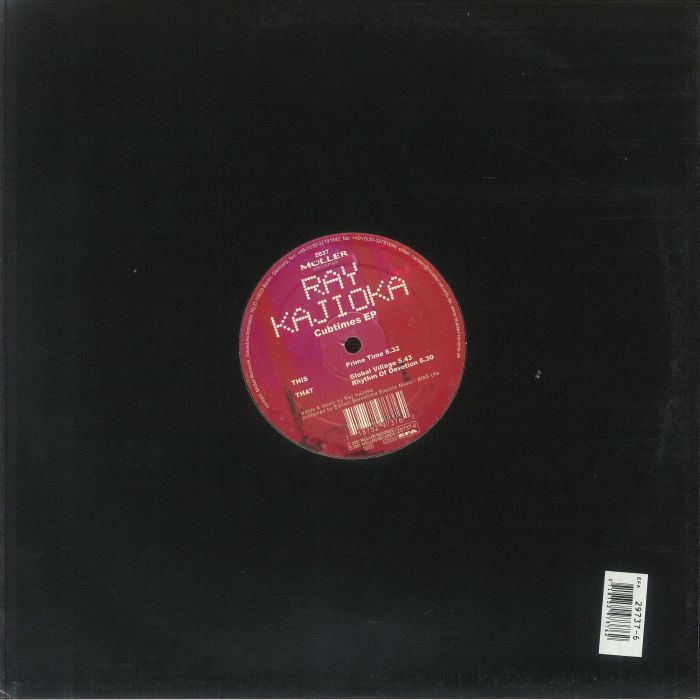 Ray Kajioka – Clubtimes EP (12", Müller Records, 2001) Back Cover