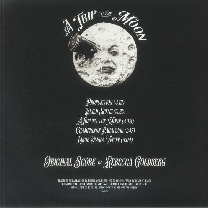Rebecca Goldberg – A Trip To The Moon (12", CASH4GOLD Records, 2026) Back Cover