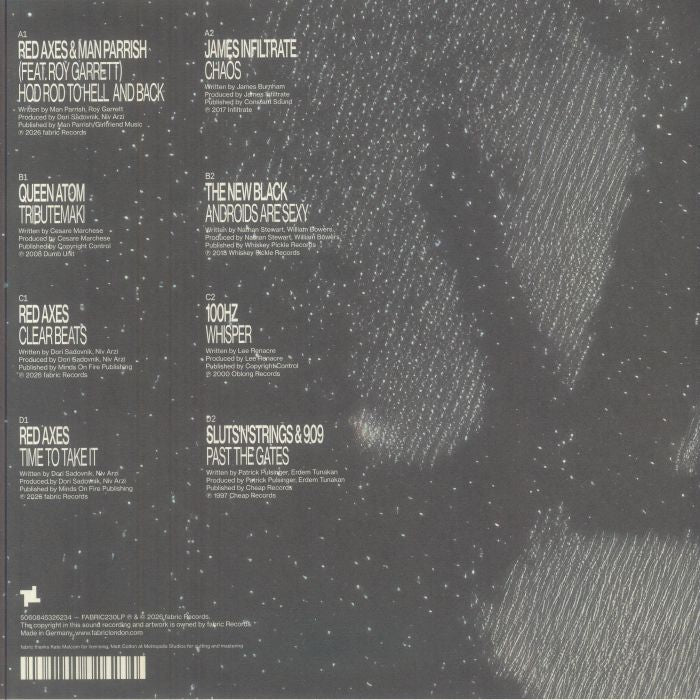 Red Axes – Fabric Presents Red Axes (2xLP, Fabric Records, 2025) Back Cover