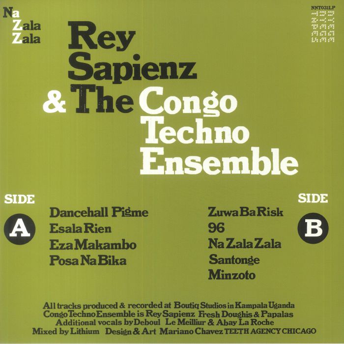 Rey Sapienz & The Congo Techno Ensemble – Na Zala Zala (LP, Orange, Nyege Nyege Tapes, 2021) Back Cover