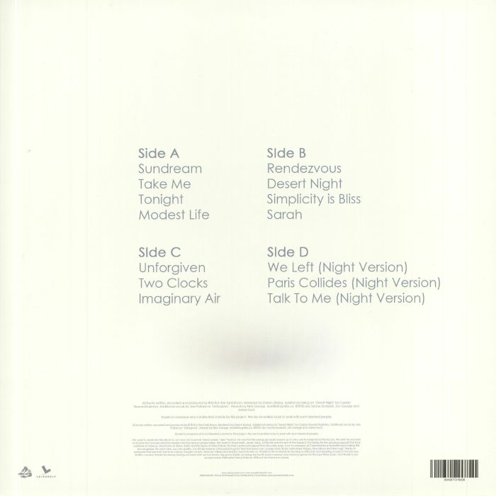 Rüfüs Du Sol – Atlas (2xLP, Sweat It Out!, 2025) back cover