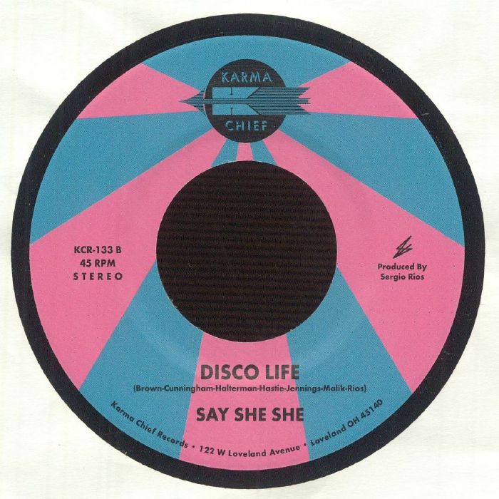 Say She She – Cut & Rewind (7", Karma Chief Records, 2026) Back Cover