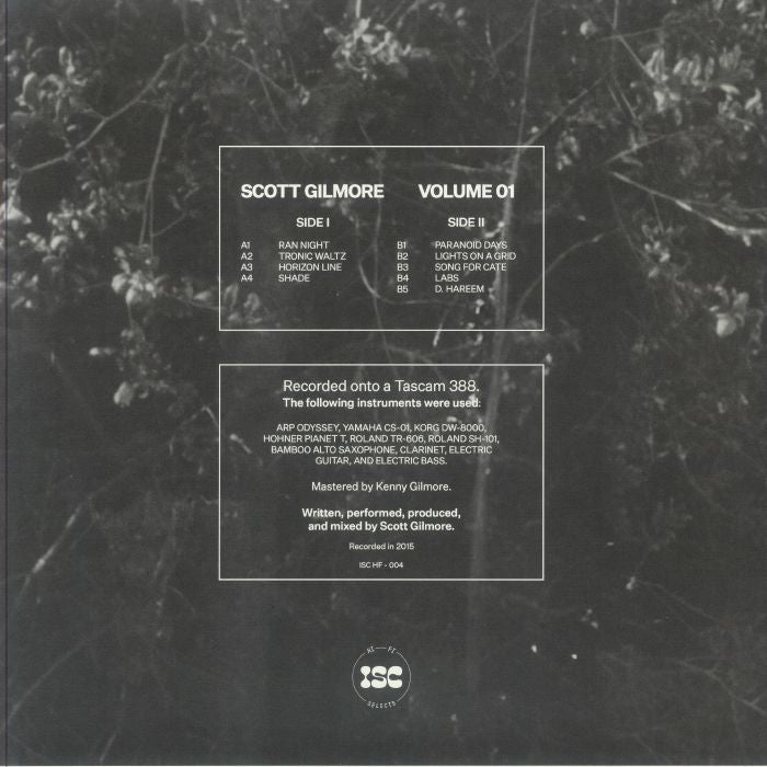 Scott Gilmore – Volume 01 (LP, ISC Hi-Fi Selects, 2024) Back Cover