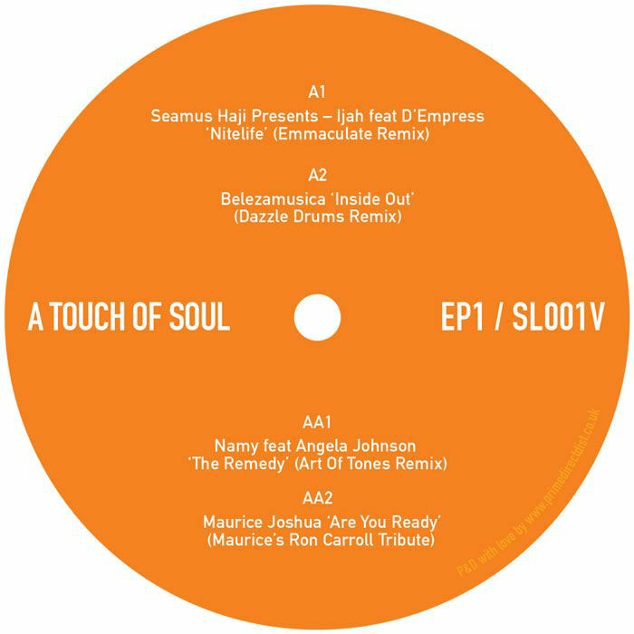 Seamus Haji presents Ijah / Belezamusica / Namy / Maurice Joshua – A Touch Of Soul EP1 (12", Soul Love, 2026) Back Cover