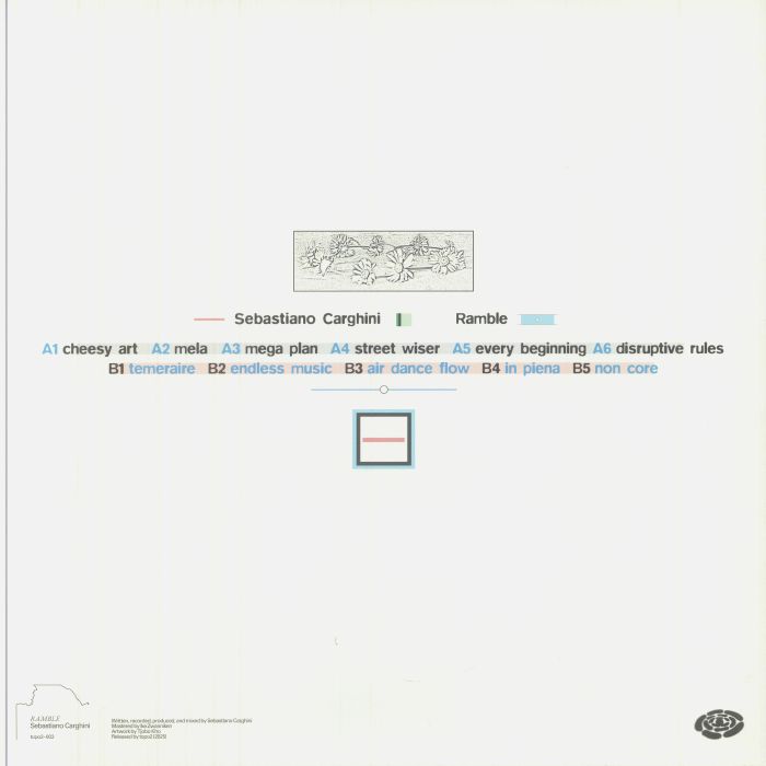 Sebastiano Carghini – Ramble (LP, topo2, 2025) Back Cover