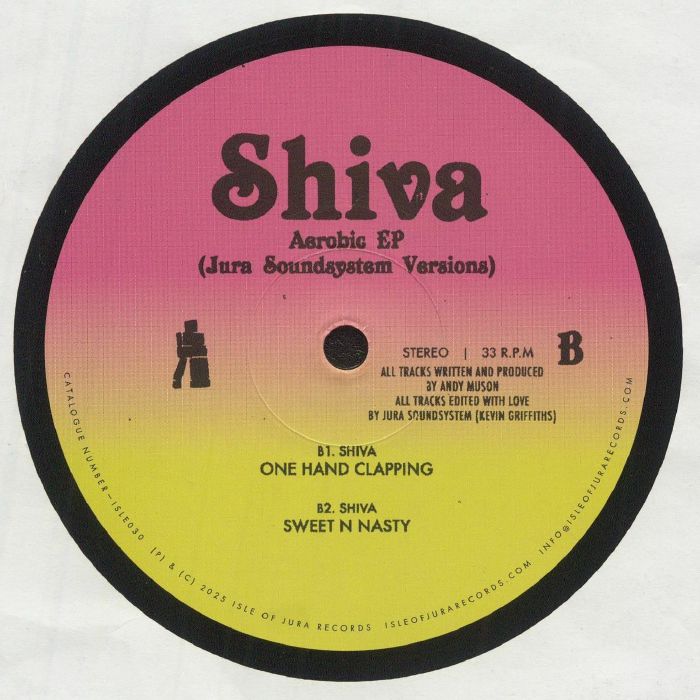 Shiva – Aerobic EP (Jura Soundsystem Versions) (12", Isle Of Jura, 2025) back cover