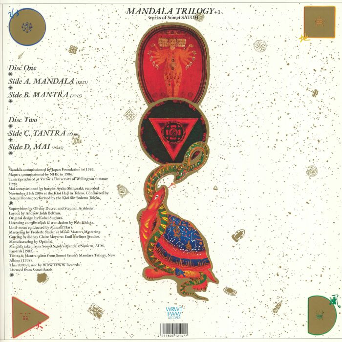 Somei Satoh – Mandala Trilogy + 1 (2xLP, We Release Whatever The Fuck We Want Records, 2020) Back Cover