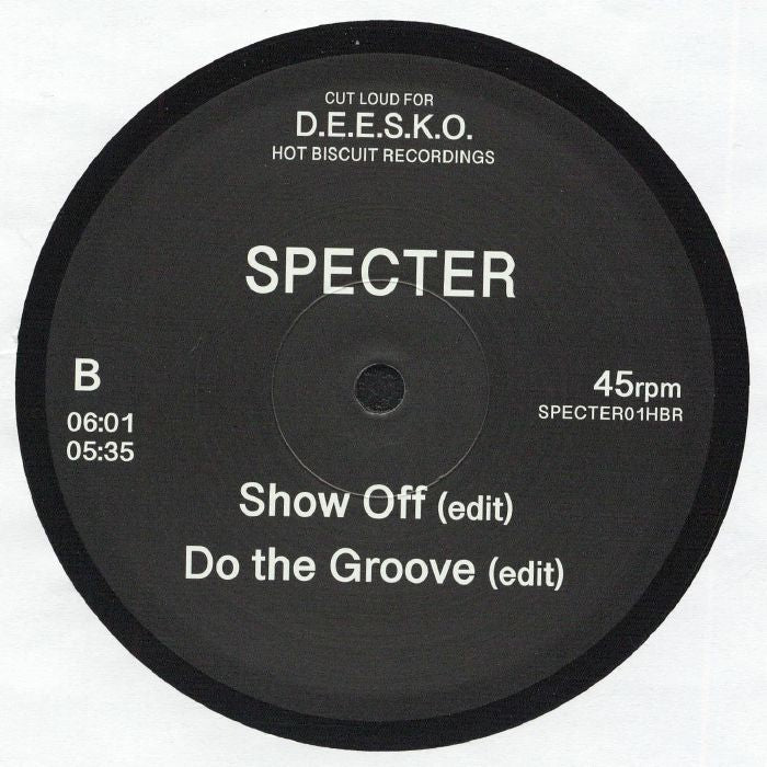 Specter – Spanish Fly (12", Hot Biscuit Recordings, 2026) Back Cover