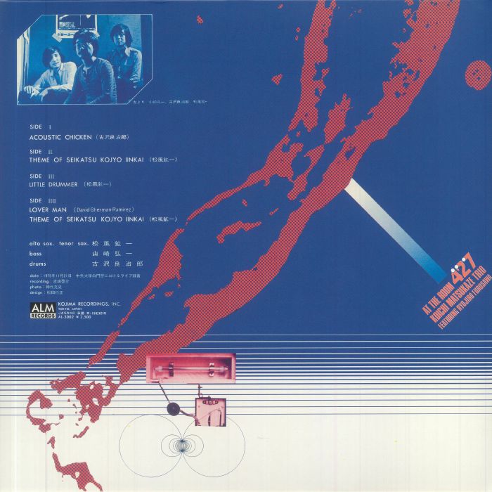 Koichi Matsukaze Trio Ryojiro Furusawa – At The Room 427 (2xLP, ALM Records, 2022) Back Cover
