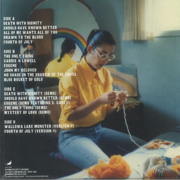 Sufjan Stevens – Carrie & Lowell (10th Anniversary Edition) (2xLP, Asthmatic Kitty Records, 2025) Back Cover