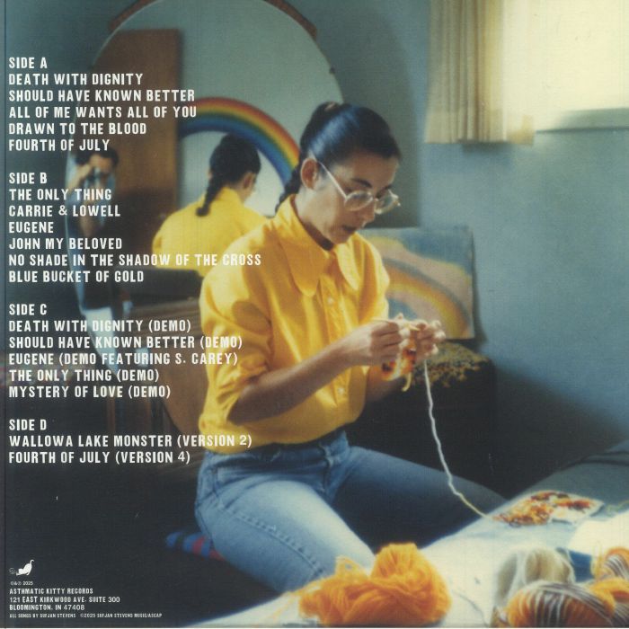 Sufjan Stevens – Carrie & Lowell (Tenth Anniversary Edition) (2xLP, Violet, Asthmatic Kitty Records, 2025) Back Cover