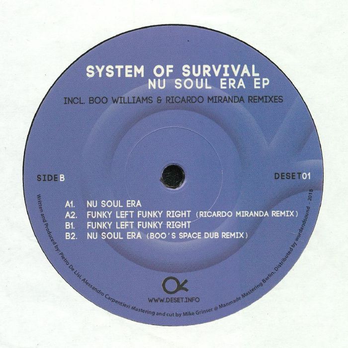 System Of Survival – Nu Soul Era EP (12", Deset, 2018) Back Cover