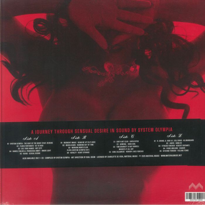 System Olympia – Love Language (2xLP, Velvet Red, Material Music, 2025) Back Cover