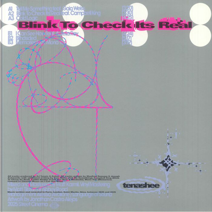 Tenashee – Blink To Check Its Real (12", Street Cinema, 2025) Back Cover