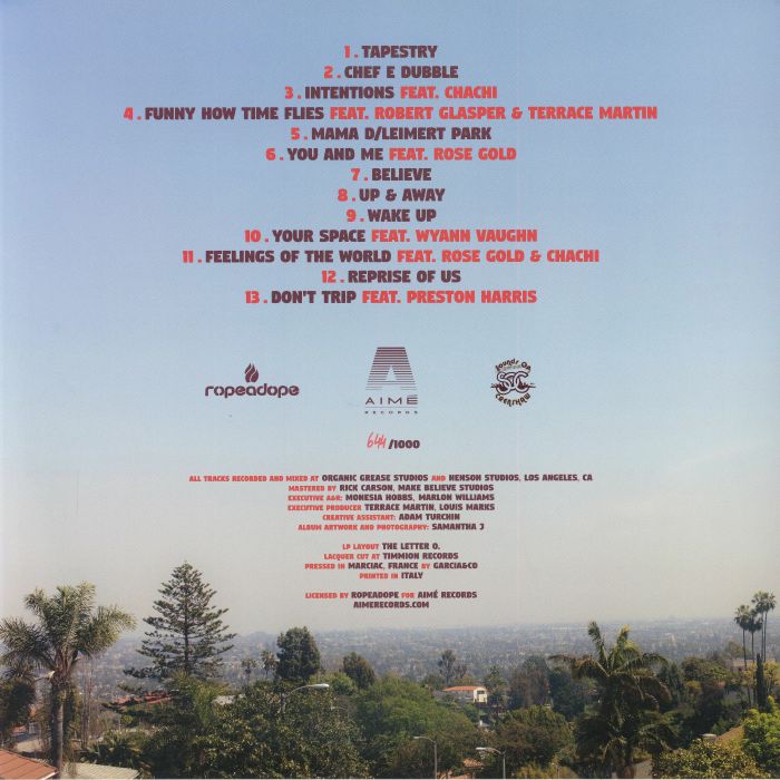 Terrace Martin Presents The Pollyseeds – Sounds Of Crenshaw Vol. 1 (2xLP, 180 gr, Aimé Records, 2026) Back Cover
