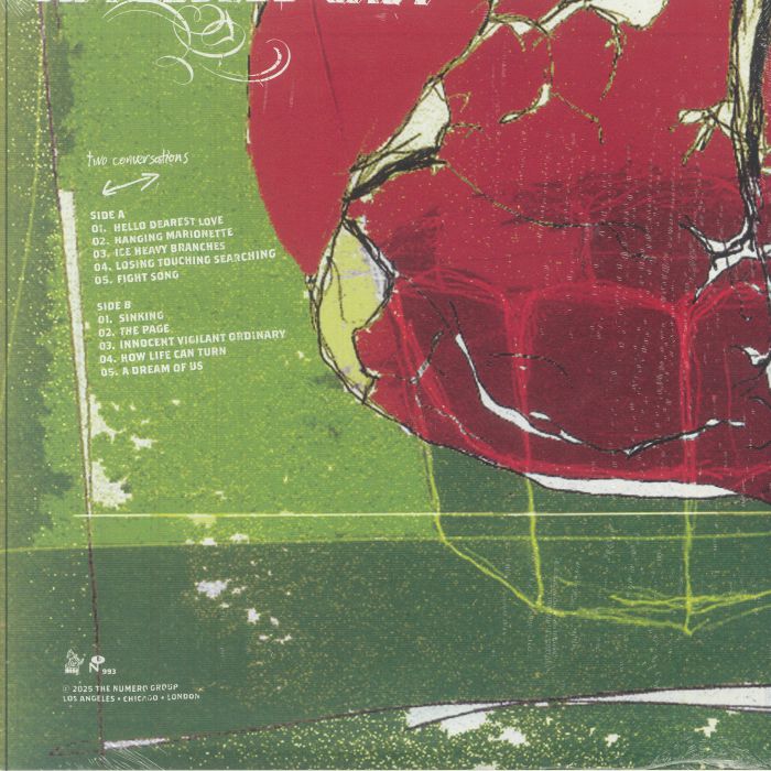 The Appleseed Cast – Two Conversations (LP, Clear Red, Numero Group, 2025) Back Cover