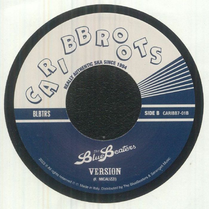The Bluebeaters – Trinity (7", Caribb Roots, 2023) Back Cover