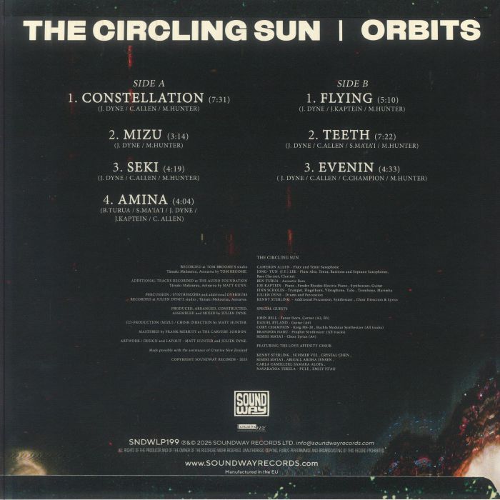 The Circling Sun – Orbits (LP, Soundway, 2025) Back Cover