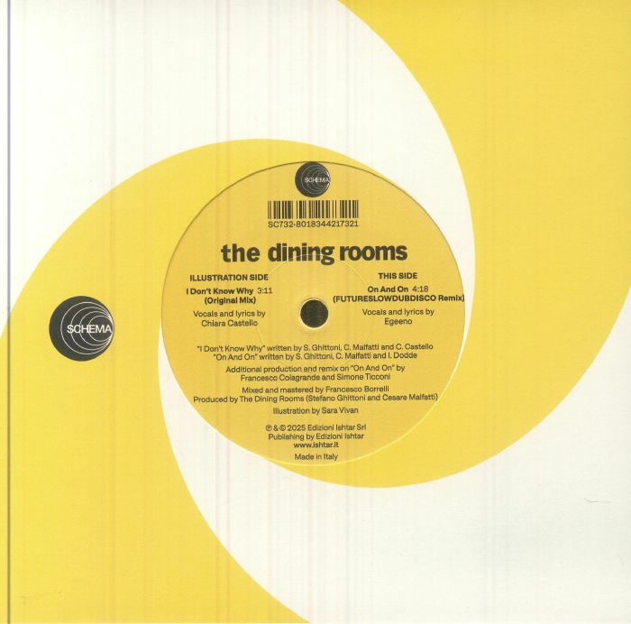 The Dining Rooms – I Don't Know Why (7", Schema, 2025) Back Cover