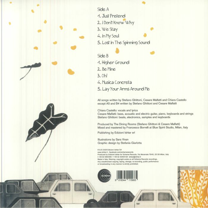 The Dining Rooms – Lost In The Spinning Sound (LP, Schema, 2026) Back Cover