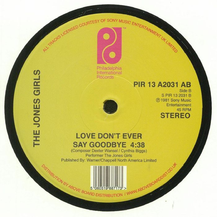 The Jones Girls – Nights Over Egypt (12", Philadelphia International Records, 2018) Back Cover