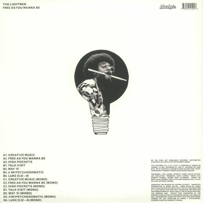 The Lightmen – Free As You Wanna Be (LP, Vampi Soul, 2026) Back Cover