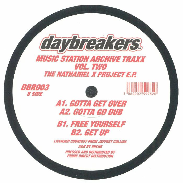 The Nathaniel X Project – E.P. (12", Daybreakers, 2025) Back Cover