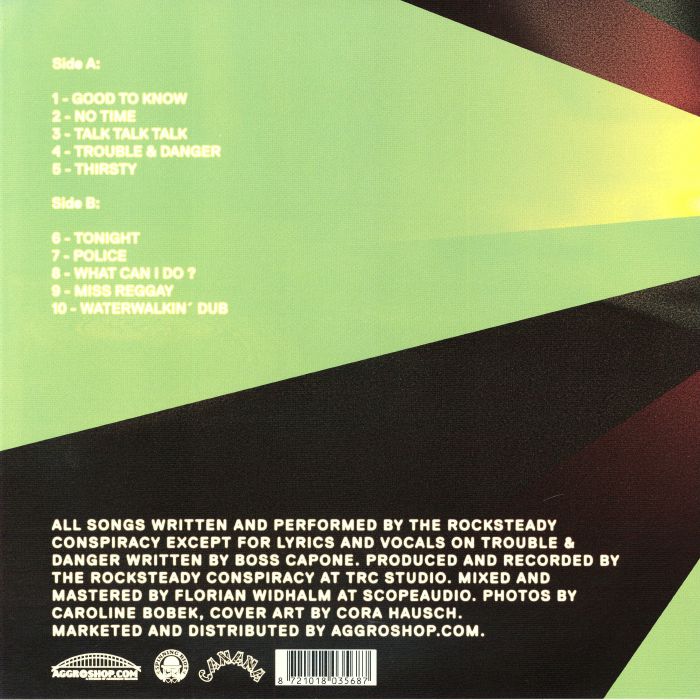 The Rocksteady Conspiracy – In Vain (LP, Aggrobeat, 2026) Back Cover