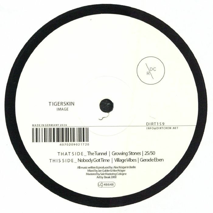 Tigerskin – Image (12", Dirt Crew Recordings, 2026) Back Cover