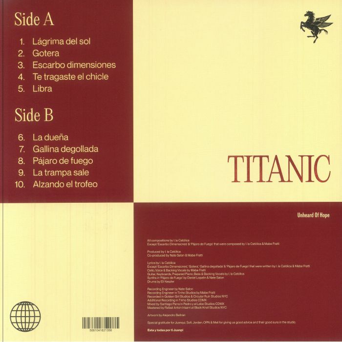 Titanic – Hagen (LP, Cream, Unheard Of Hope, 2025) Back Cover