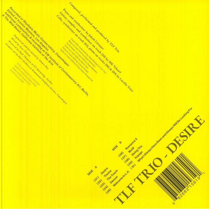 TLF Trio – Desire (LP, 15 love, 2025) Back Cover