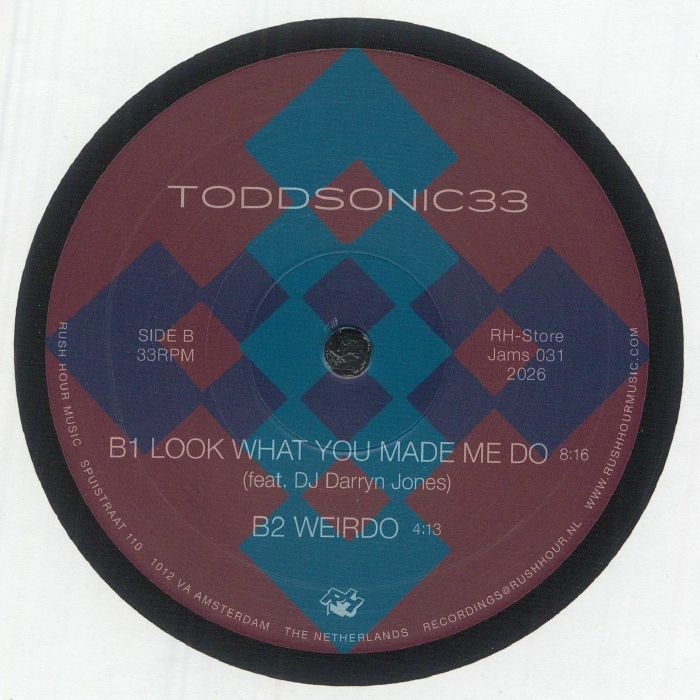 Toddsonic33 – Animal (12", Rush Hour Store Jams, 2026) Back Cover