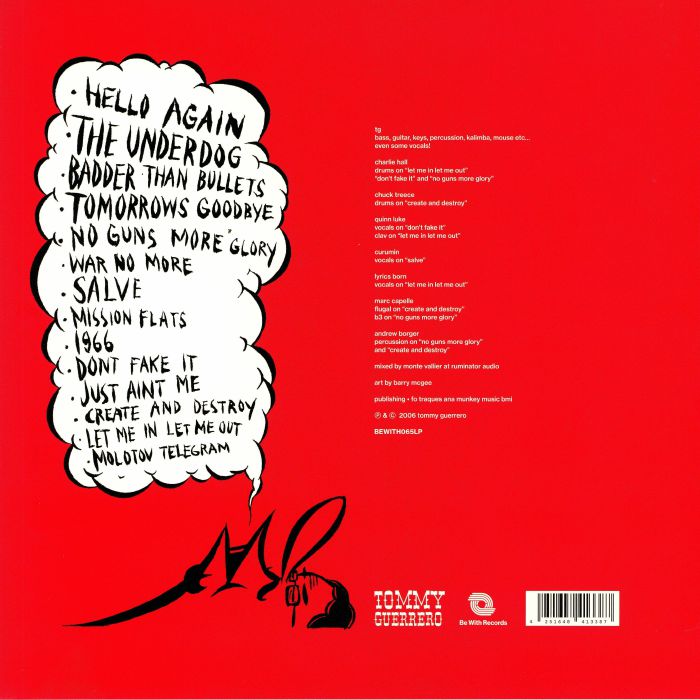 Tommy Guerrero – From The Soil To The Soul (LP, 180g, Be With Records, 2019) Back Cover