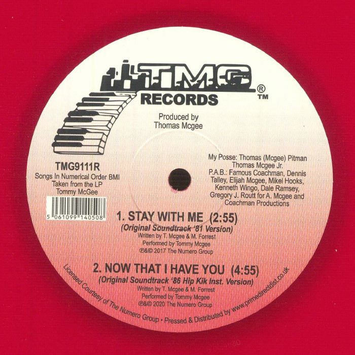 Tommy McGee – Now That I Have You (12", Red, TMG Records, 2026) Back Cover