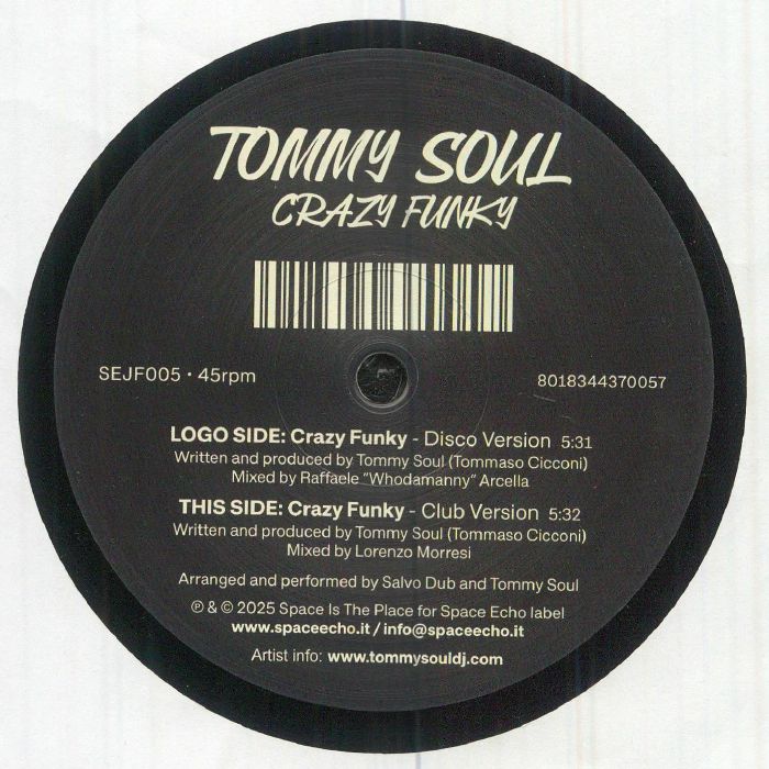 Tommy Soul – Crazy Funky (12", Jungle Fantasy, 2026) Back Cover