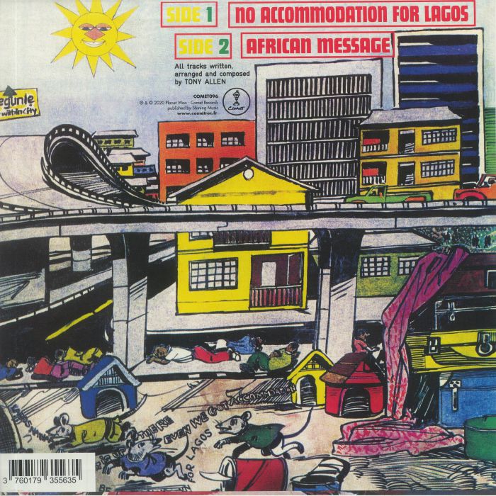 Tony Allen Plays With Afrika 70 – No Accommodation For Lagos (LP, Coconut, 2021) Back Cover