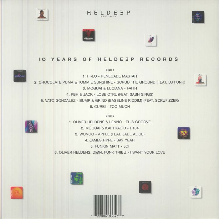Various – 10 Years Of Heldeep Records (2xLP, Heldeep Records, 2026) Back Cover