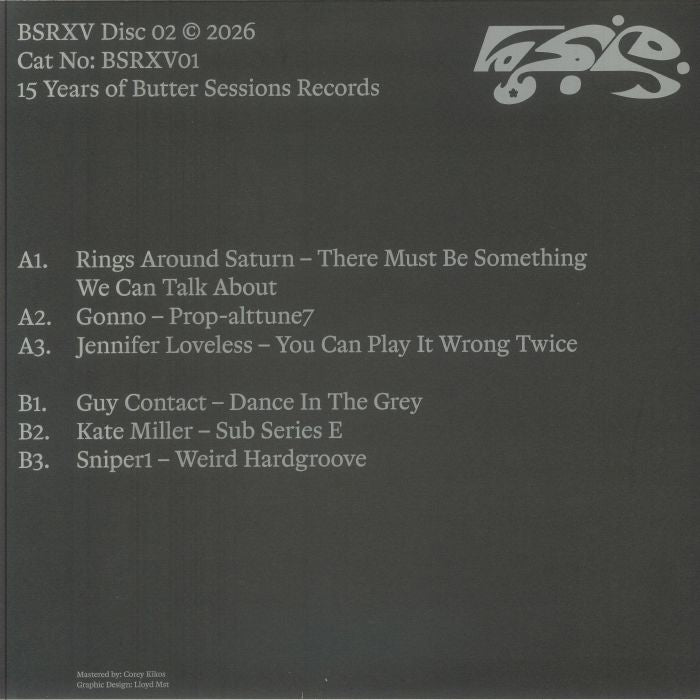 Various – 15 Years Of Butter Sessions Records (Disc 02) (LP, Butter Sessions, 2026) Back Cover