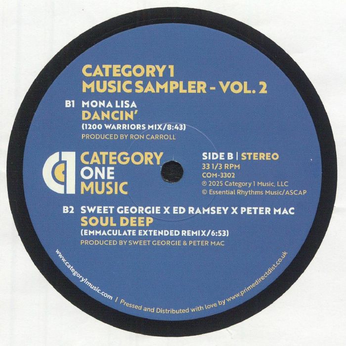 Various – Category1 Music Sampler - Vol.2 (12", Category 1 Music, 2025) back cover