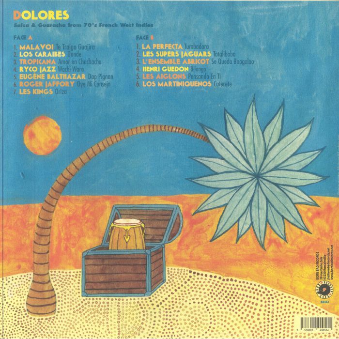 Various – Dolores (Salsa & Guaracha From 70's French West Indies) (LP, Born Bad Records, 2025) Back Cover