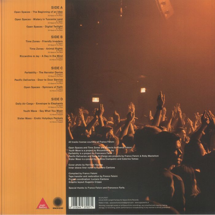 Franco Falsini – Echoes Of Italy / The Interactive Test Experience Vol. 1 (2xLP, Space Echo Records, 2026) Back Cover