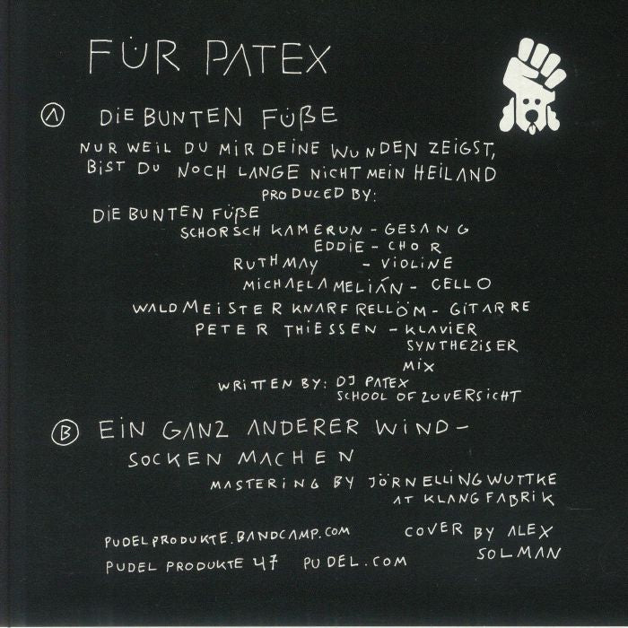 Various – Für Patex (7", Pudel Produkte, 2025) Back Cover