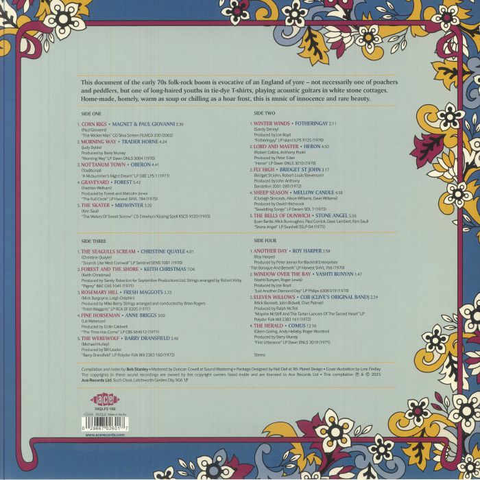 Various – Gather In The Mushrooms (The British Folk Underground 1969 - 1975) (2xLP, Ace, 2025) Back Cover