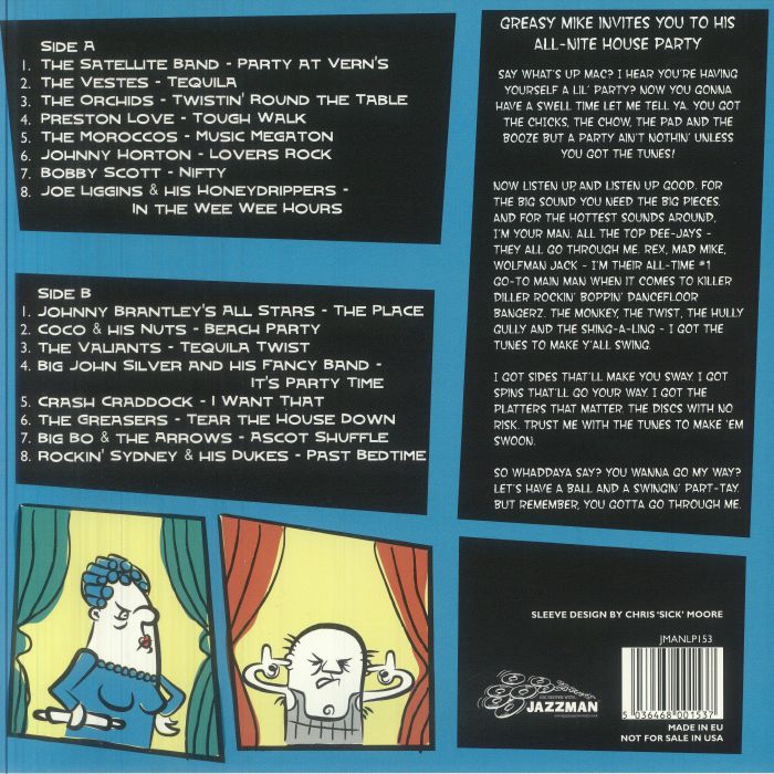 Various – Greasy Mike Invites You To His All Nite House Party (LP, Jazzman, 2026) Back Cover