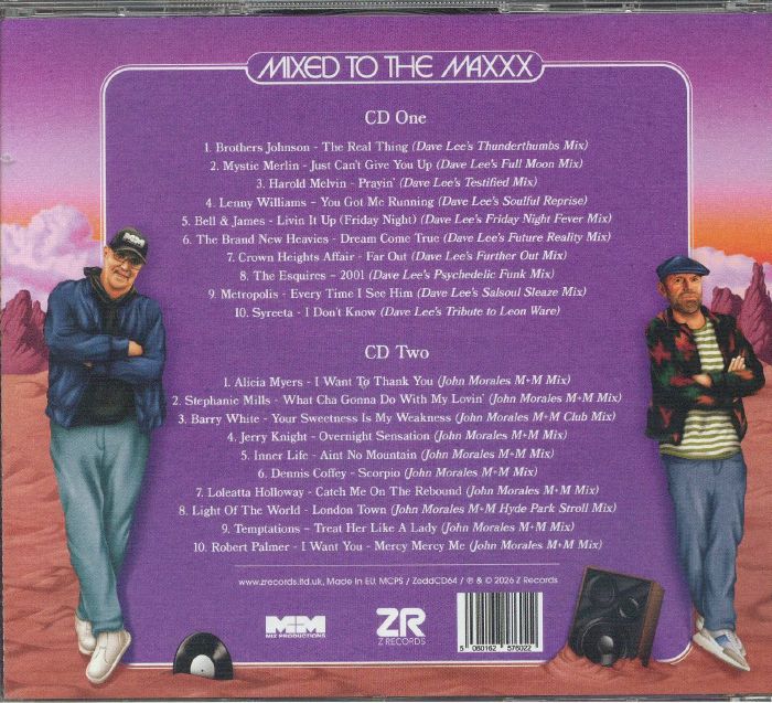 Various – Mixed To The Maxxx (CD, unmixed 2xCD, Z Records, 2026) Back Cover